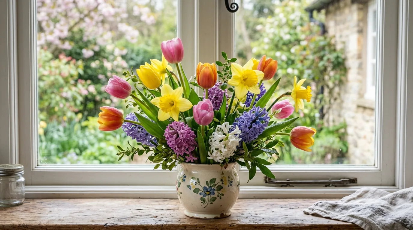 Colorful Spring Tulip Arrangement